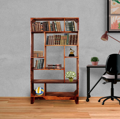 Bottlesfoard Solid Wood Book Shelf in Natural Finish - rajasthali-furniture