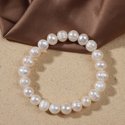 Elastic Candy Color Freshwater Real Pearl Bracelet