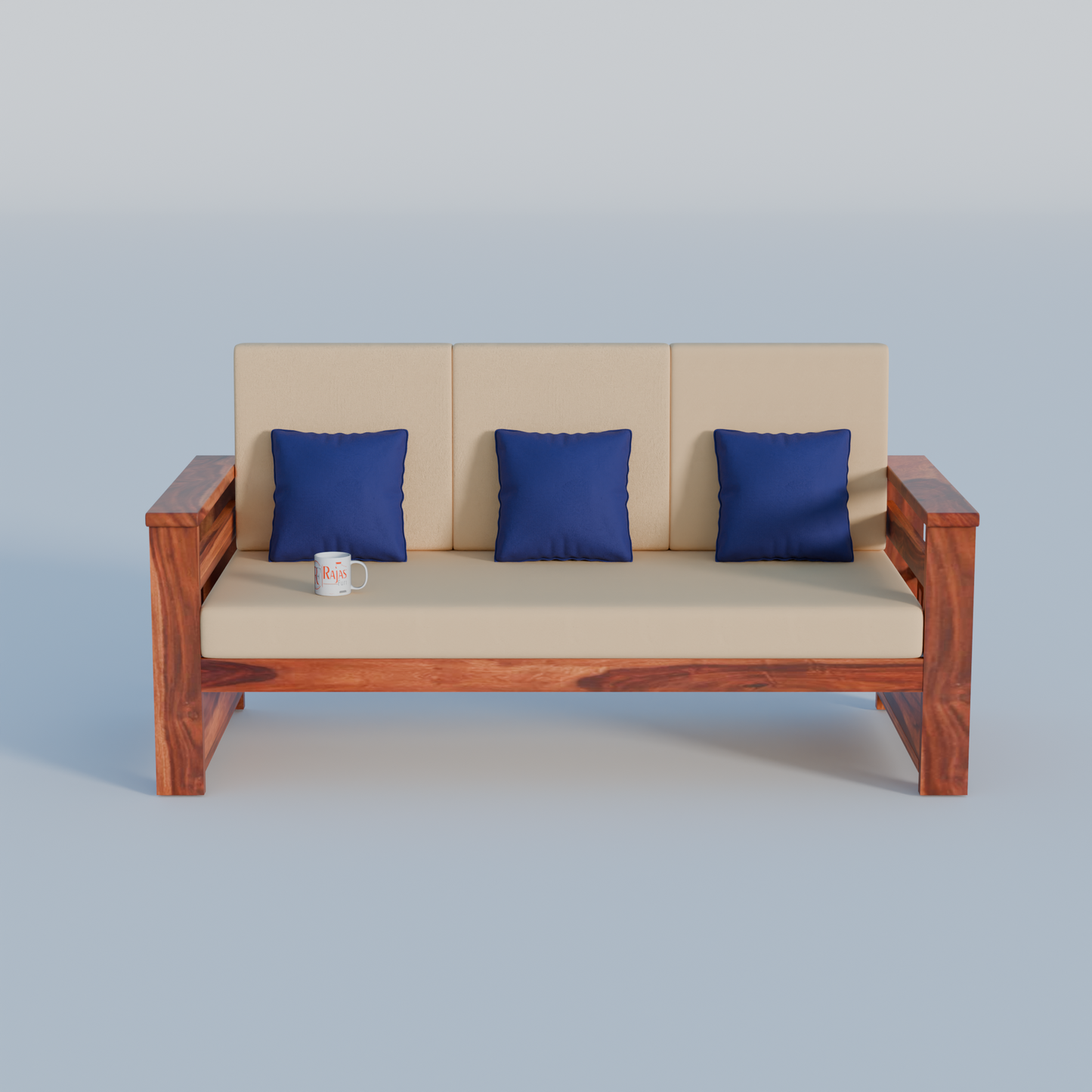 Solid Sheesham Wood Sofa Set 5 Seater | Wooden Sofaset 3+1+1 | Sofa Sets for Living Room
