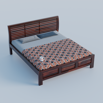 Solid Sheesham Wood King Size Bed with Headboard | Double Bed without Storage in Natural Finish | Double Bed for Bed room
