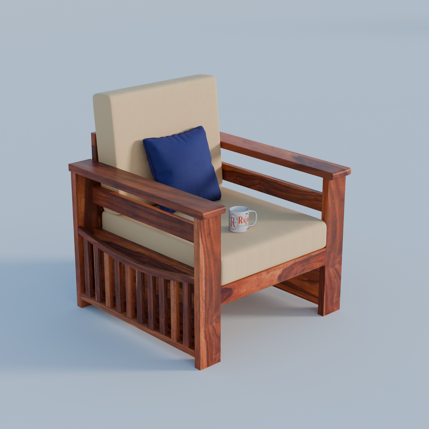 Solid Sheesham Wood Sofa Set 5 Seater | Wooden Sofaset 3+1+1 | Sofa Sets for Living Room