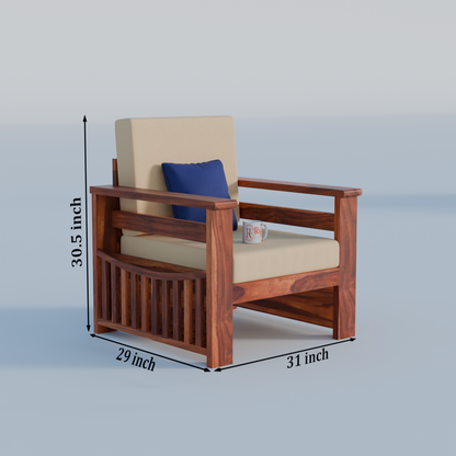 Solid Sheesham Wood Sofa Set 5 Seater | Wooden Sofaset 3+1+1 | Sofa Sets for Living Room