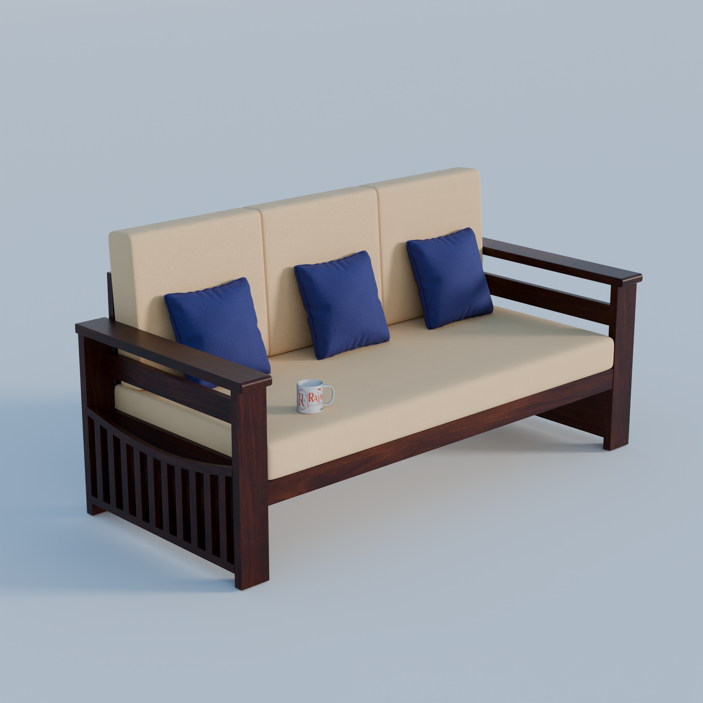 Solid Sheesham Wood Sofa Set 5 Seater | Wooden Sofaset 3+1+1 | Sofa Sets for Living Room