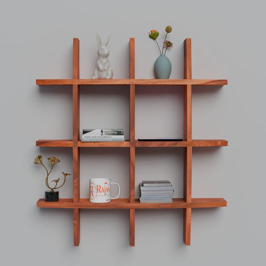Solid Wood Wall Decor Floating Shelf Display Rack Decorative Hall Décor for Living Room