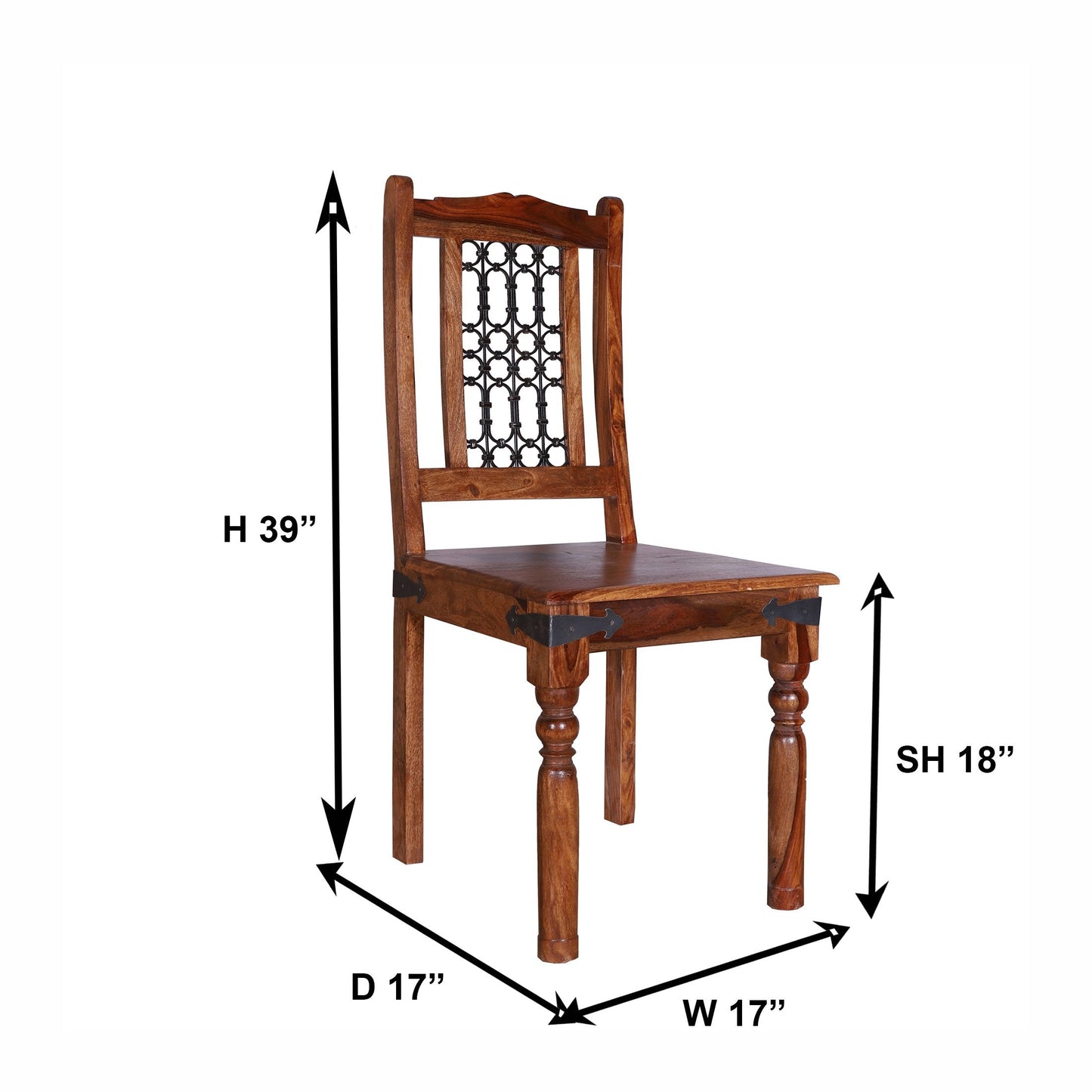 Wildomar Iron Jali Dining Chair 