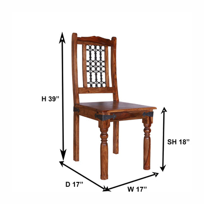 Wildomar Iron Jali Dining Chair 
